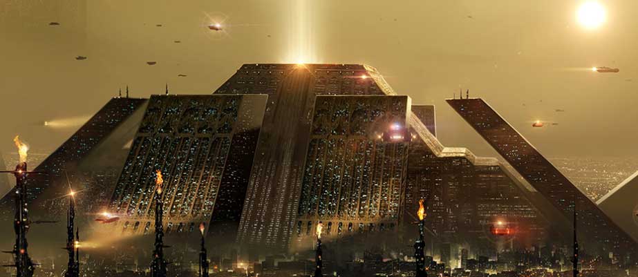 Futuristic cityscape inspired by Blade Runner, featuring neon lights and a rainy night atmosphere.